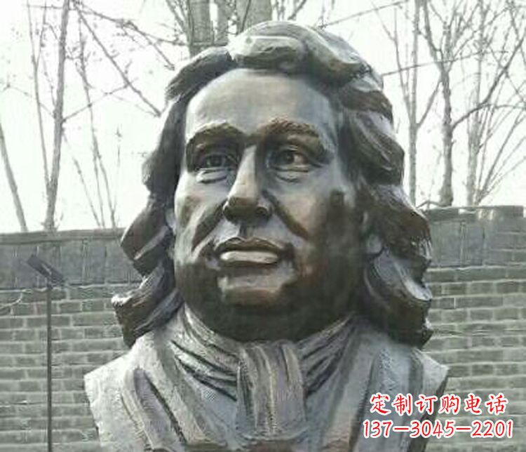 广西校园牛顿胸像铜雕