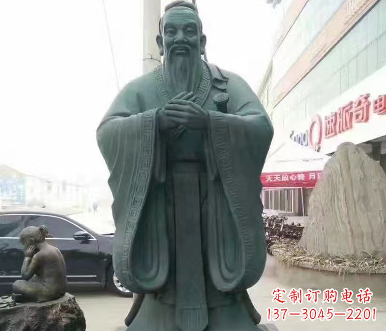 广西校园人物孔子行教像