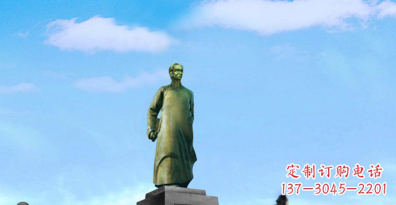 广西校园朱自清近代名人铜雕