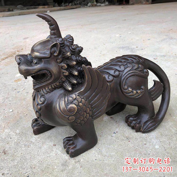 广西獬豸纯铜铸造雕塑