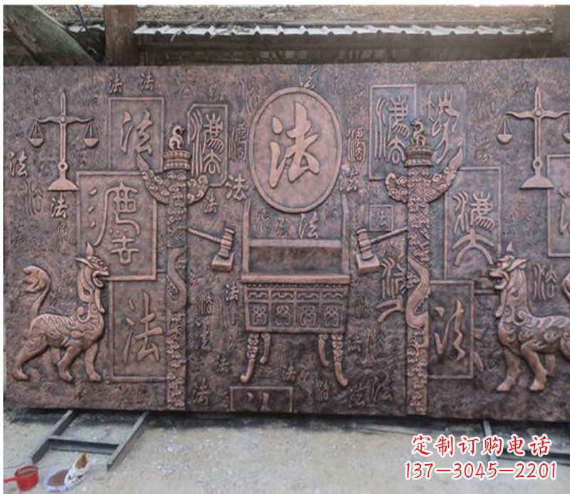 广西獬豸法院铜浮雕