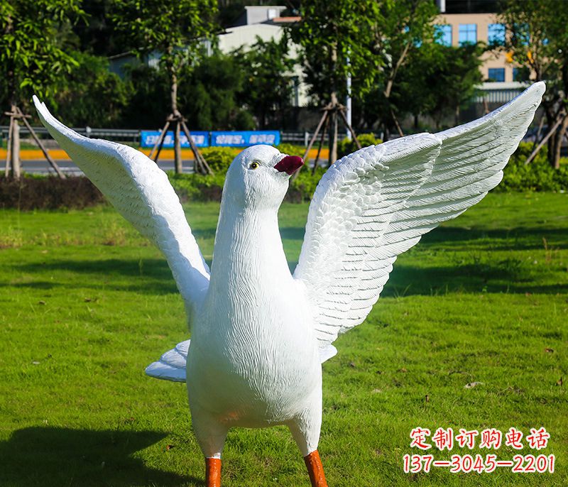 广西新县和平鸽雕塑