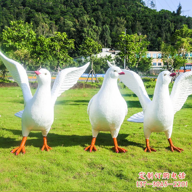 广西信阳师院和平鸽雕塑