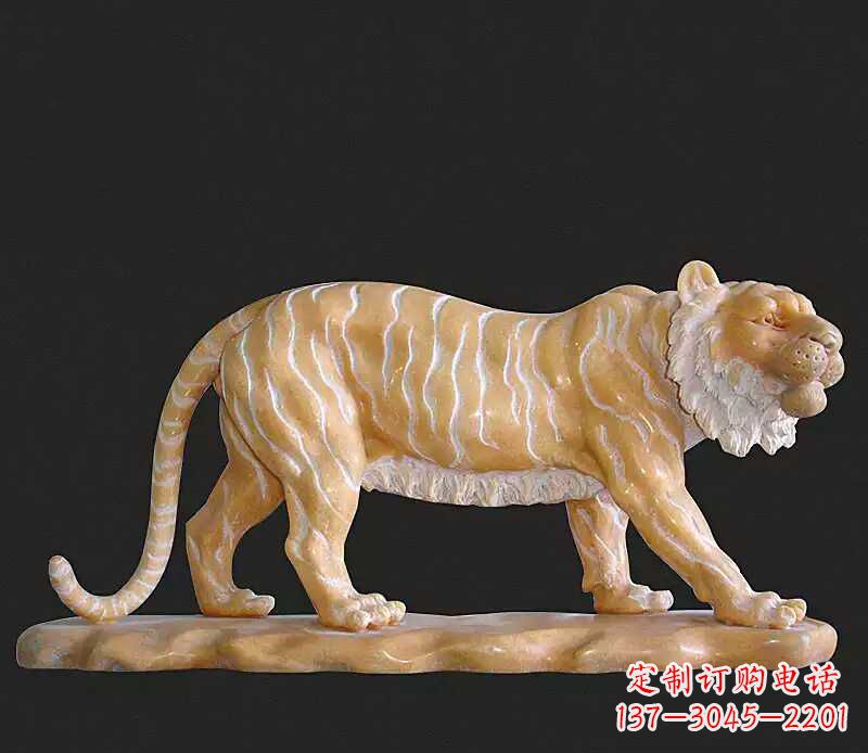 广西行走老虎石雕动物雕塑