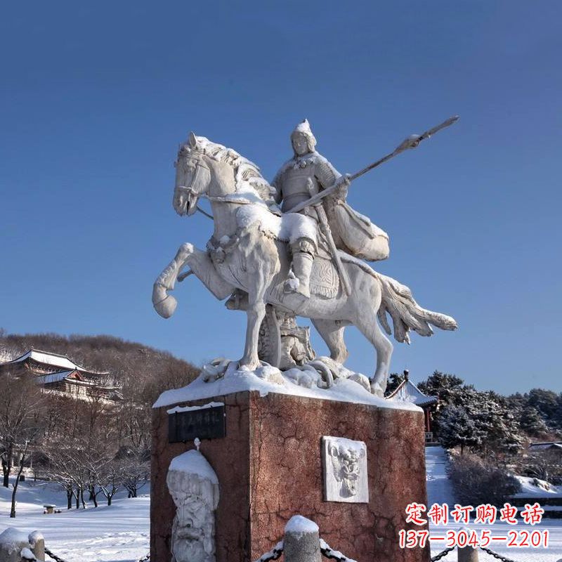 广西薛仁贵骑马雕像-中国历史名人唐朝名将景区景观雕塑