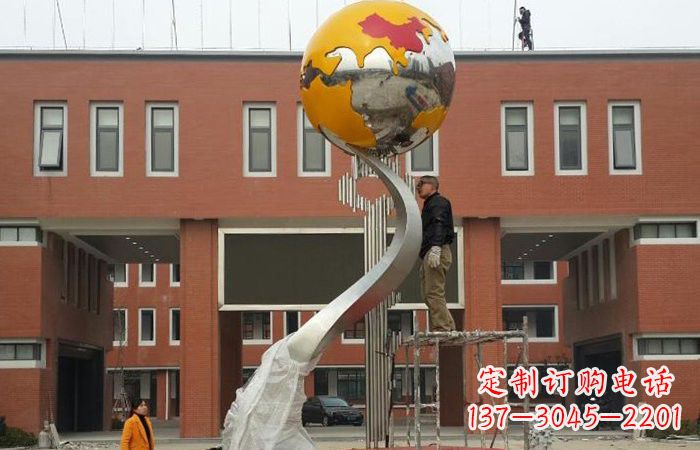 广西学校不锈钢地球雕塑