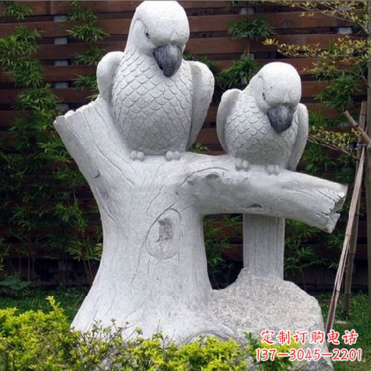 广西鹦鹉大理石雕塑