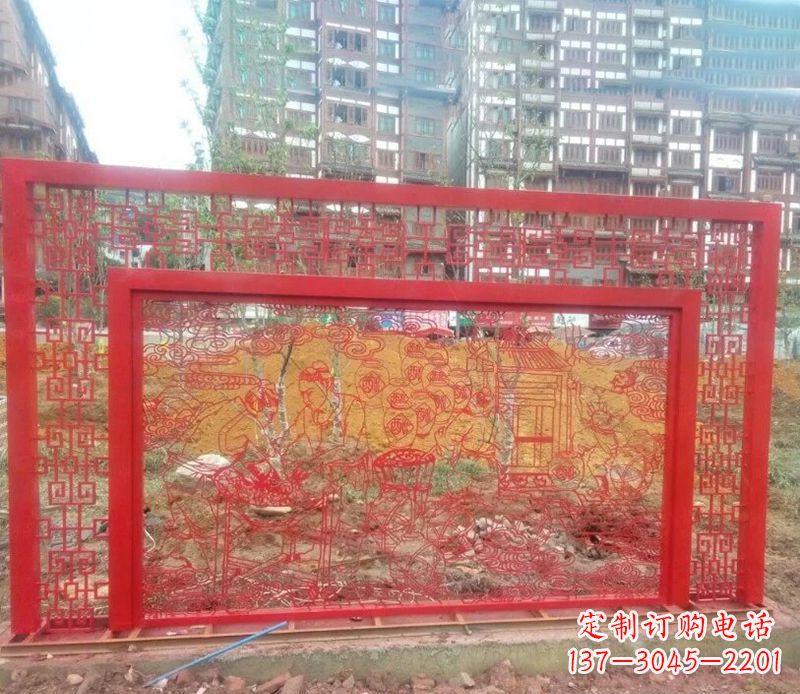 广西迎春福字剪纸雕塑