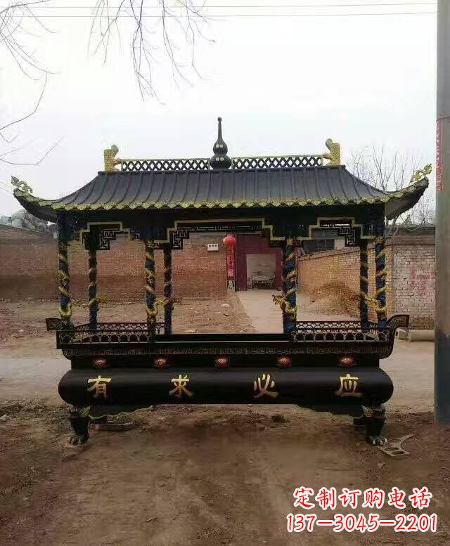 广西有求必应方形香炉铜雕
