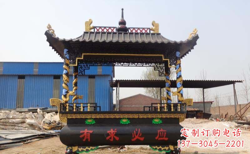 广西有求必应香炉寺庙铜雕