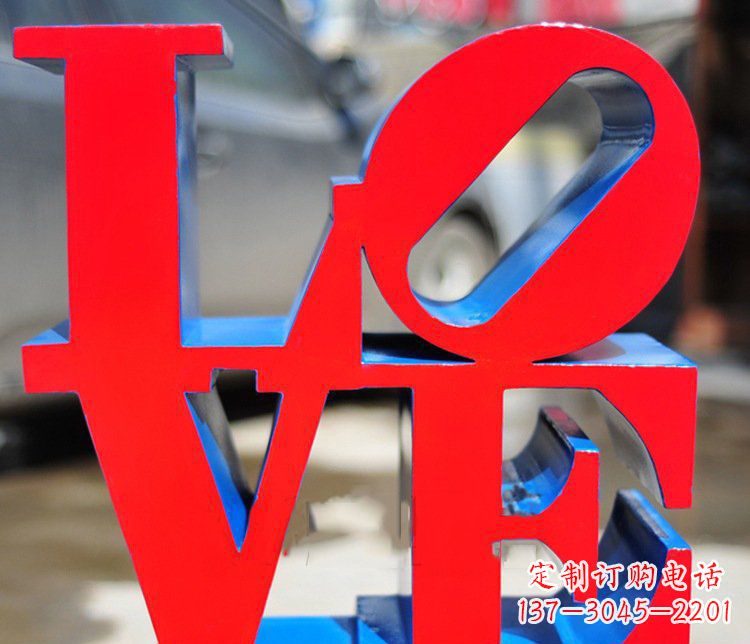 广西园林不锈钢love字母雕塑