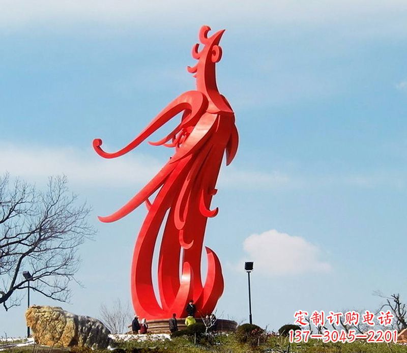 广西园林不锈钢凤凰雕塑