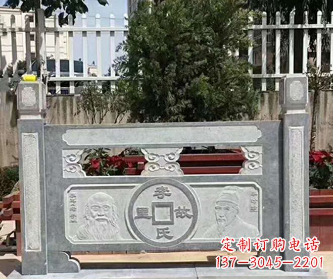 广西园林仿古石浮雕栏板景观石雕