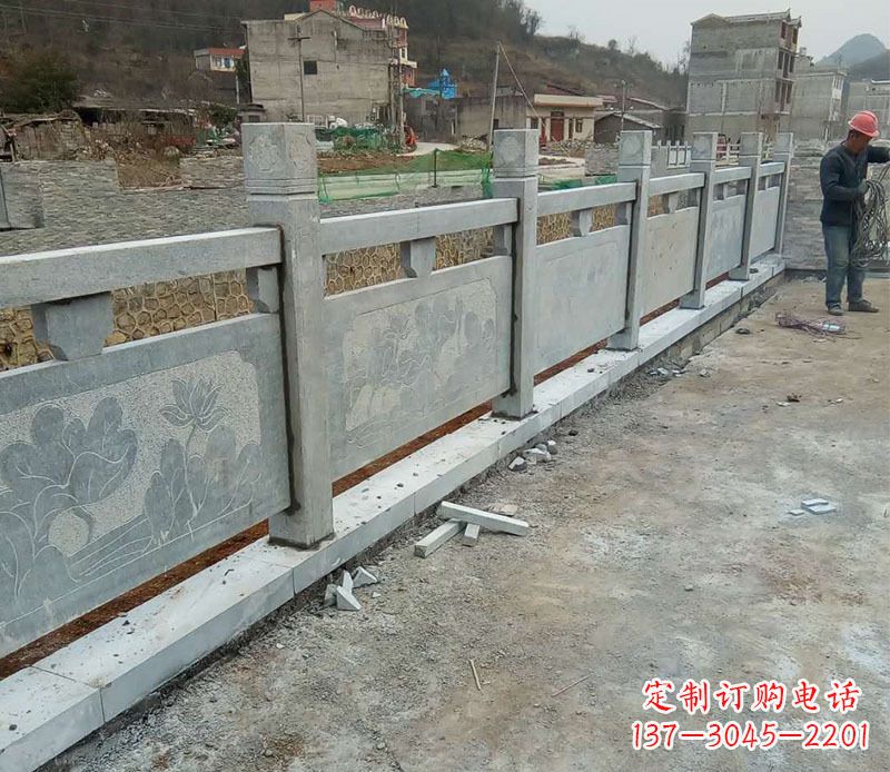 广西园林仿古石栏板景观石雕 (5)