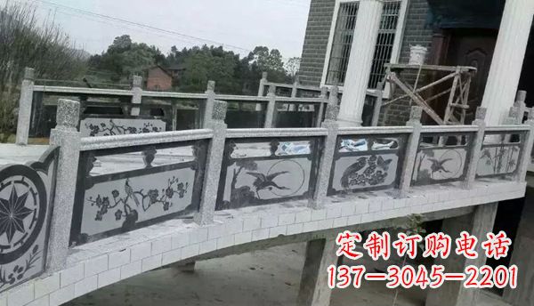 广西园林仿古石栏板景观石雕 (10)