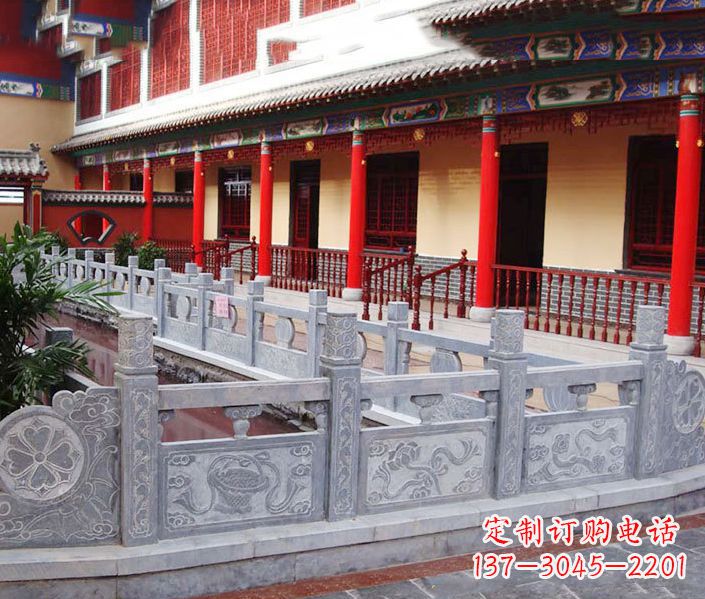 广西园林仿古石栏板景观石雕 (12)