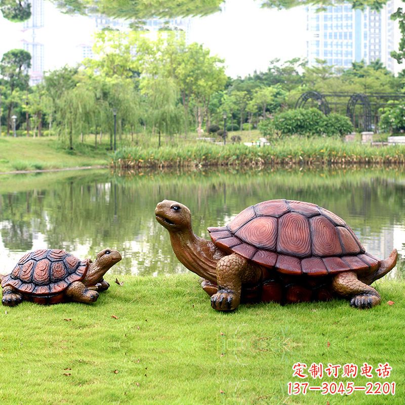 广西园林仿真乌龟玻璃钢池塘湖泊水景雕塑摆件