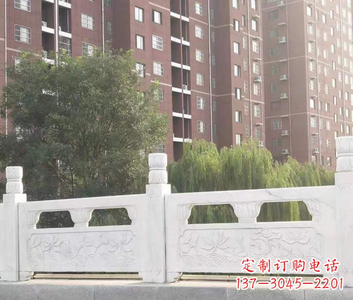广西园林汉白玉石浮雕栏板 (2)