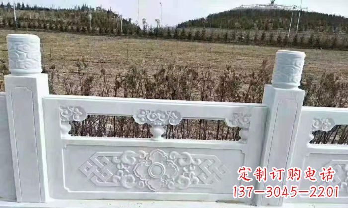 广西园林汉白玉石浮雕栏板 (4)
