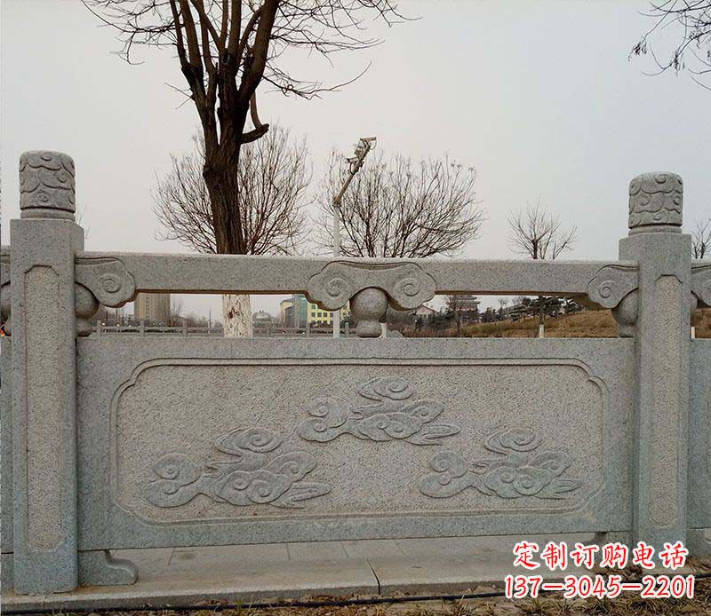 广西园林护城河石栏板景观石雕
