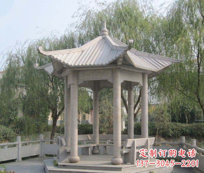 广西园林景观大理石凉亭石雕