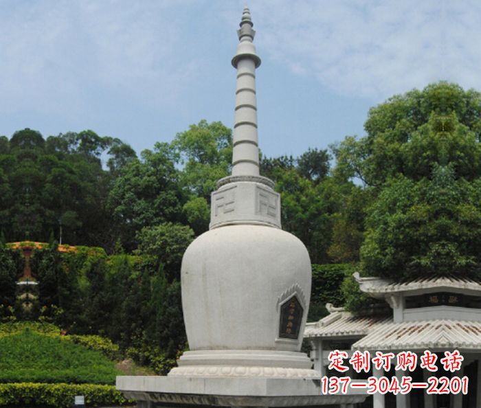 广西园林景观大理石舍利塔石雕