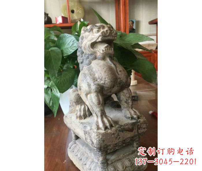 广西园林景观大理石狮子石雕