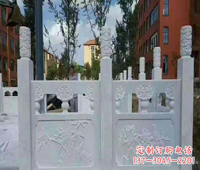 广西园林景观大理石桥栏板石雕_2