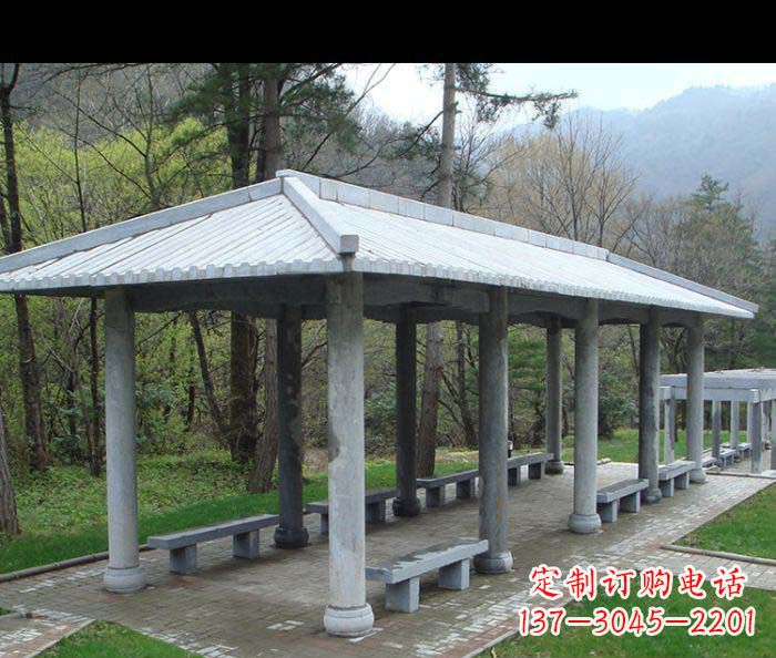 广西园林景观仿古石雕长廊