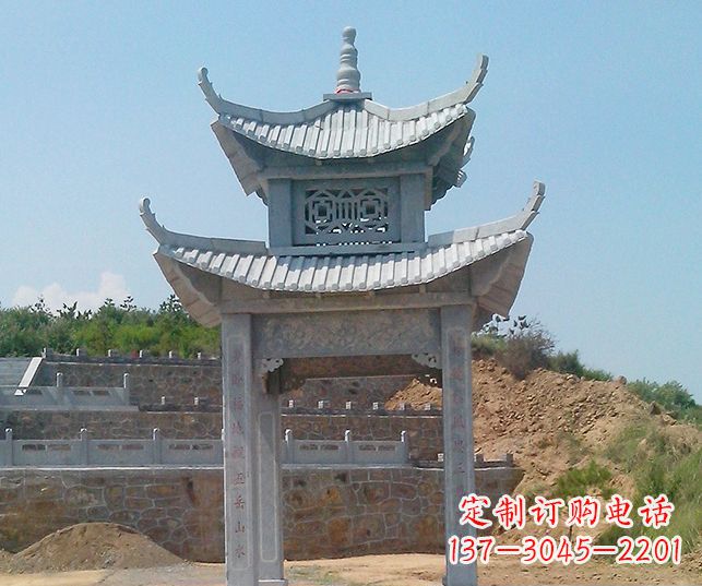 广西园林景观仿古石雕凉亭