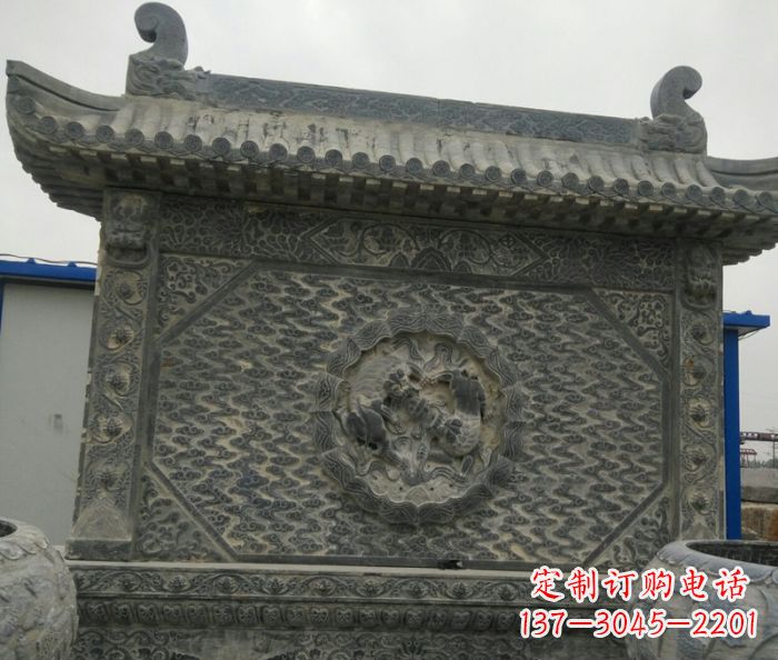 广西园林景观仿古石雕影壁