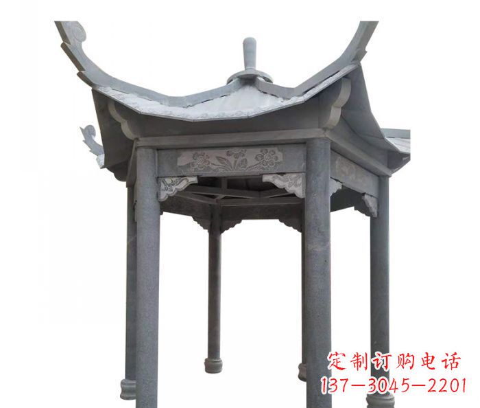 广西园林景观仿古石雕凉亭 (3)