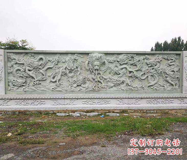 广西园林九龙壁景观石雕