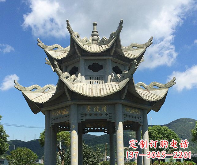 广西园林凉亭景观石雕