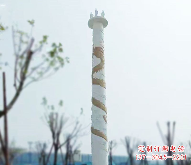 广西园林龙柱景观不锈钢