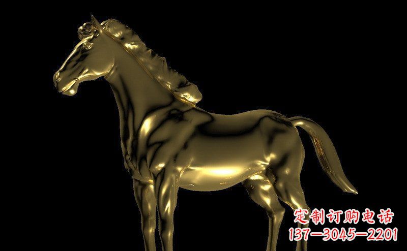 广西园林马动物景观铜雕
