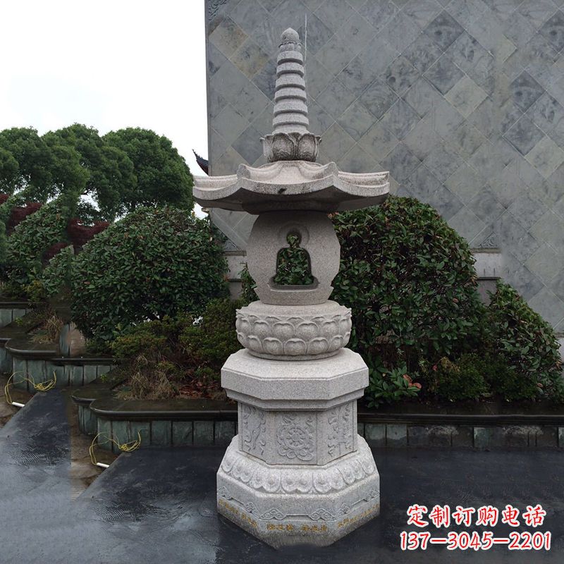 广西园林石雕灯笼