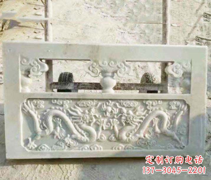 广西园林石浮雕栏板景观石雕