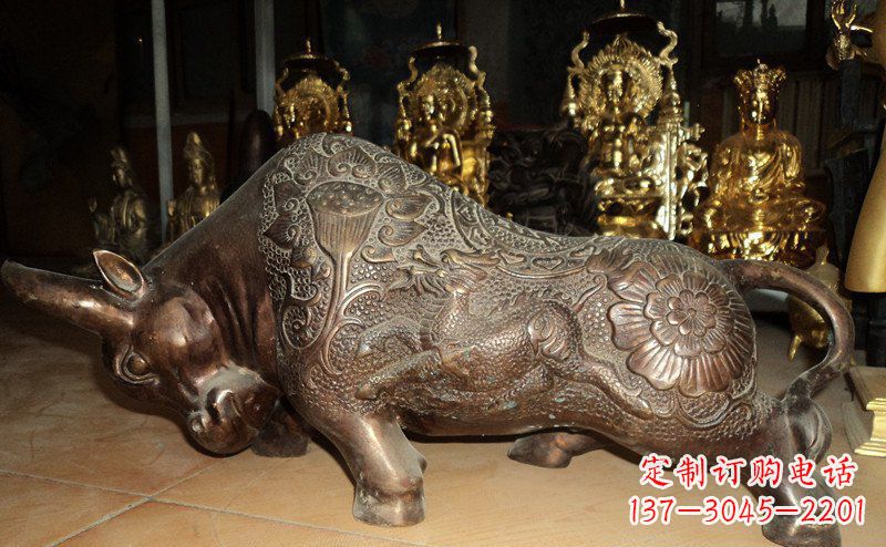 广西园林拓荒牛景观铜雕