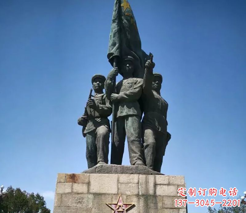 广西战士革命广场铜雕
