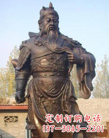 广西站立的关公铜像