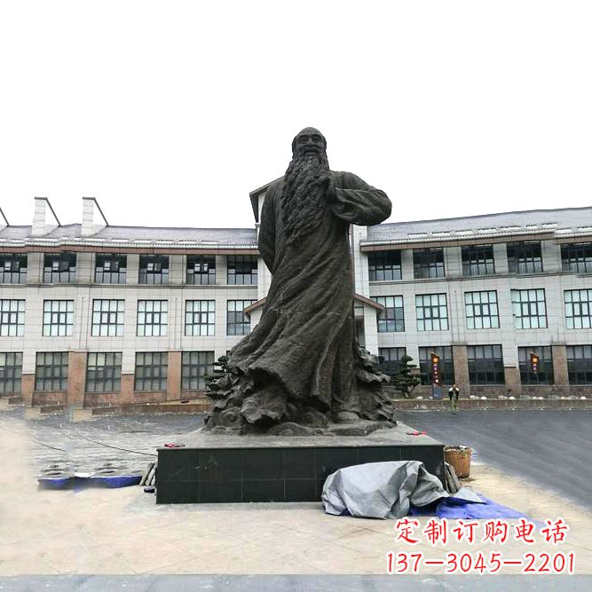 广西张大千铜雕塑像-景区广场名人雕塑