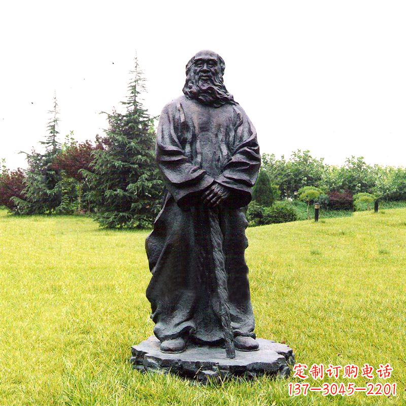广西张大千铜雕像-公园近代名人著名人物雕塑