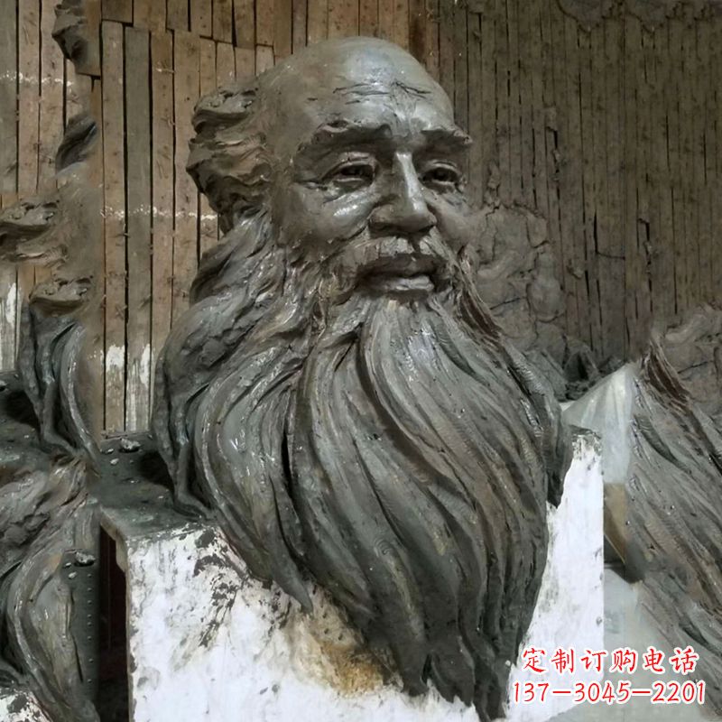 广西张大千头像雕塑泥稿