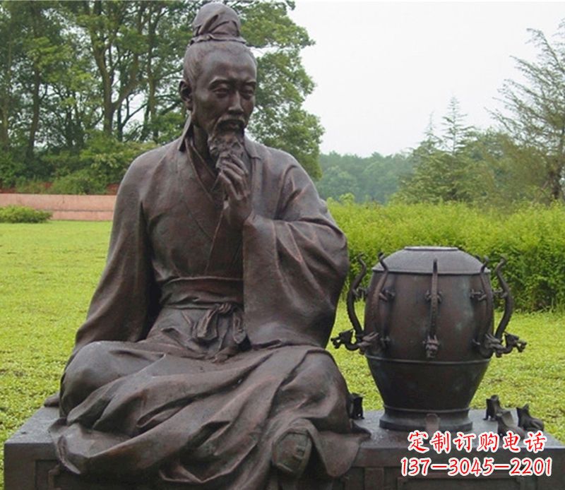 广西张衡科学家铜雕
