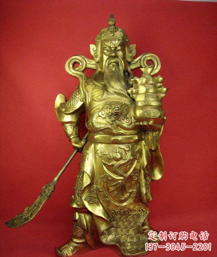广西招财关公铜雕