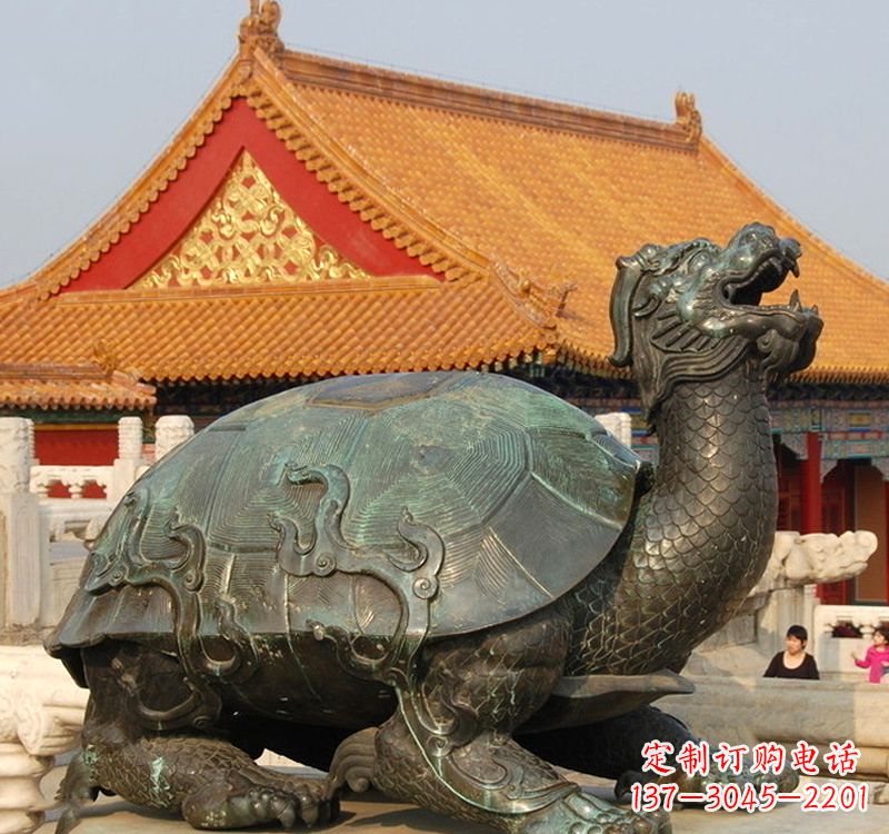 广西招财龙龟铜雕塑