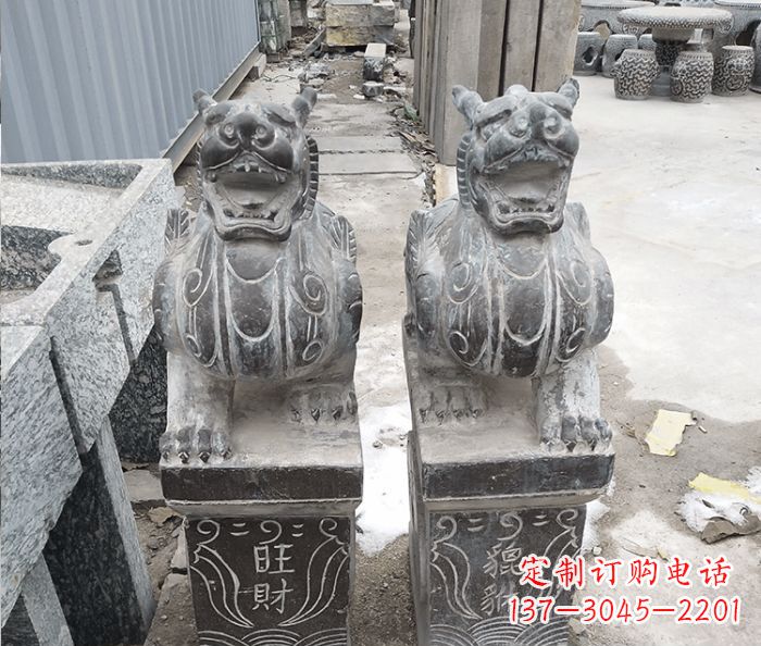 广西招财神兽貔貅石雕 (2)