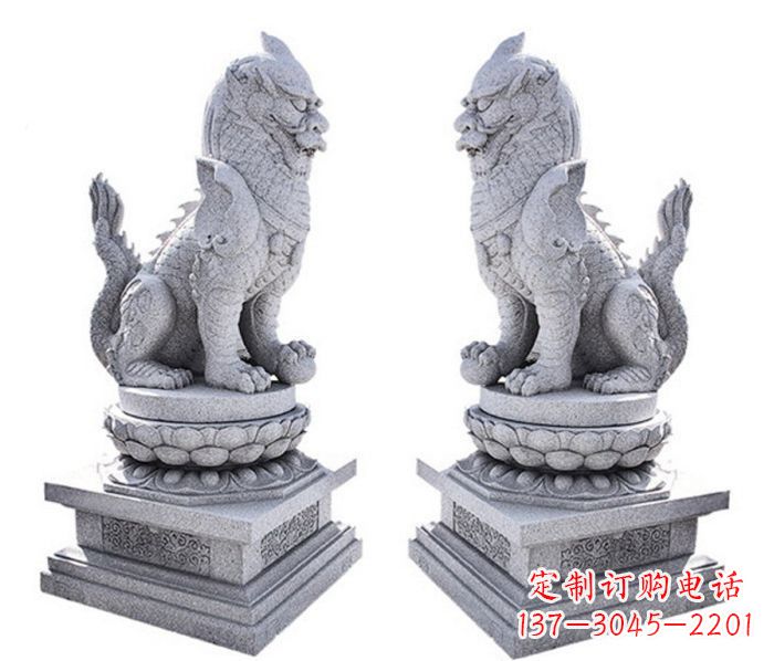 广西招财神兽麒麟石雕