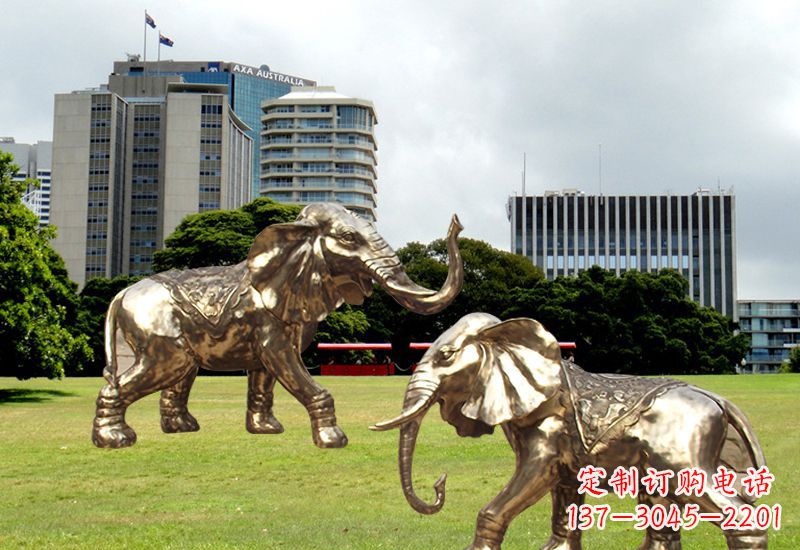 广西招财镇宅大象铜雕